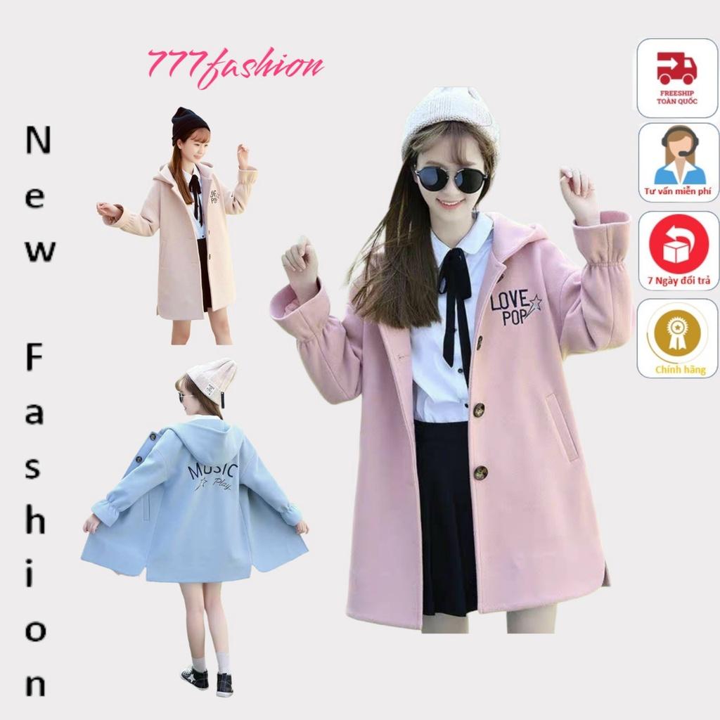 Áo Khoác Mangto Nữ có nón chất nỉ cotton dày mịn logo thêu LOVE thời trang ukg178 hot của năm