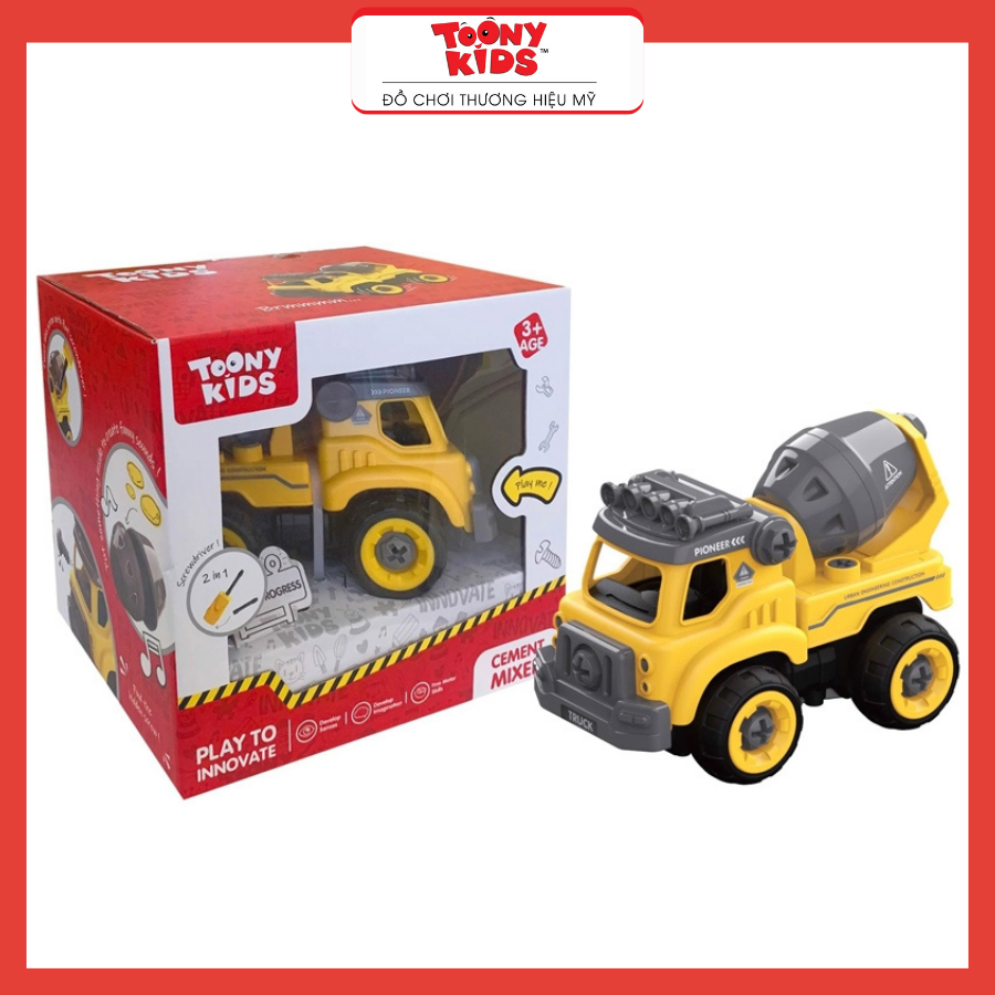 Đồ Chơi Xe Bồn Có Âm Thanh TOONYKIDS Cho Bé - Cement Mixer TN151