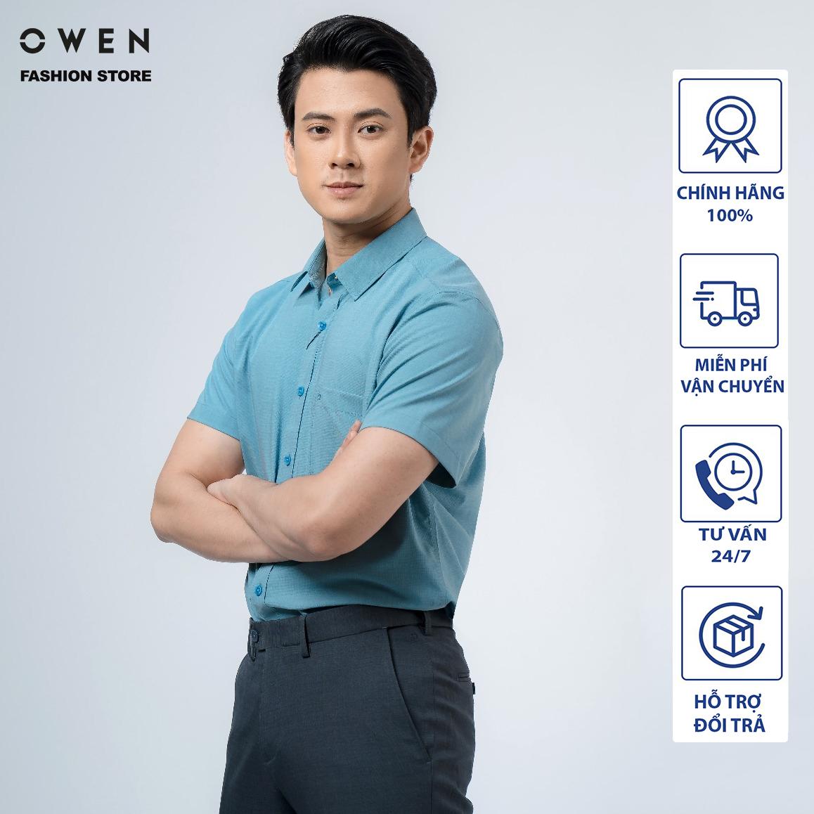 Áo Sơ mi Owen nam cộc tay dáng Regularfit sợi Tre Mã AR220073NT - 38