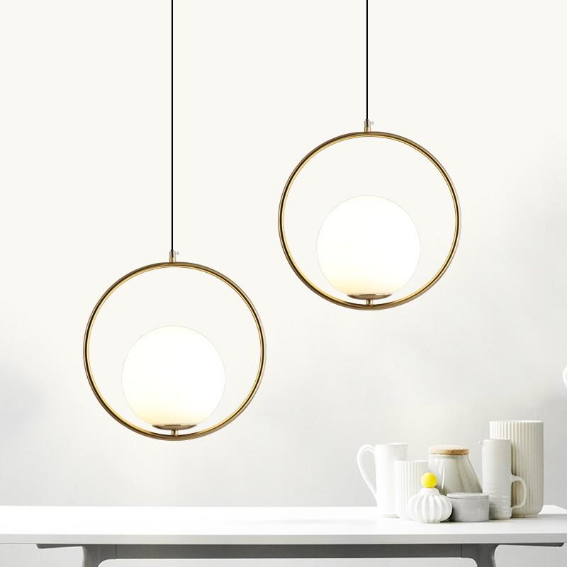 Combo 2 đèn thả hiện đại, cao cấp loại to D20cm kèm bóng LED chuyên dụng