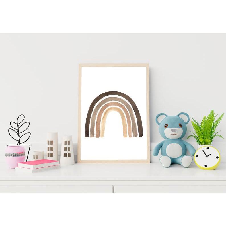 Tranh treo tường | Tranh cho bé-Watercolor Rainbow Printable Wall Art 53 , tranh canvas giá rẻ