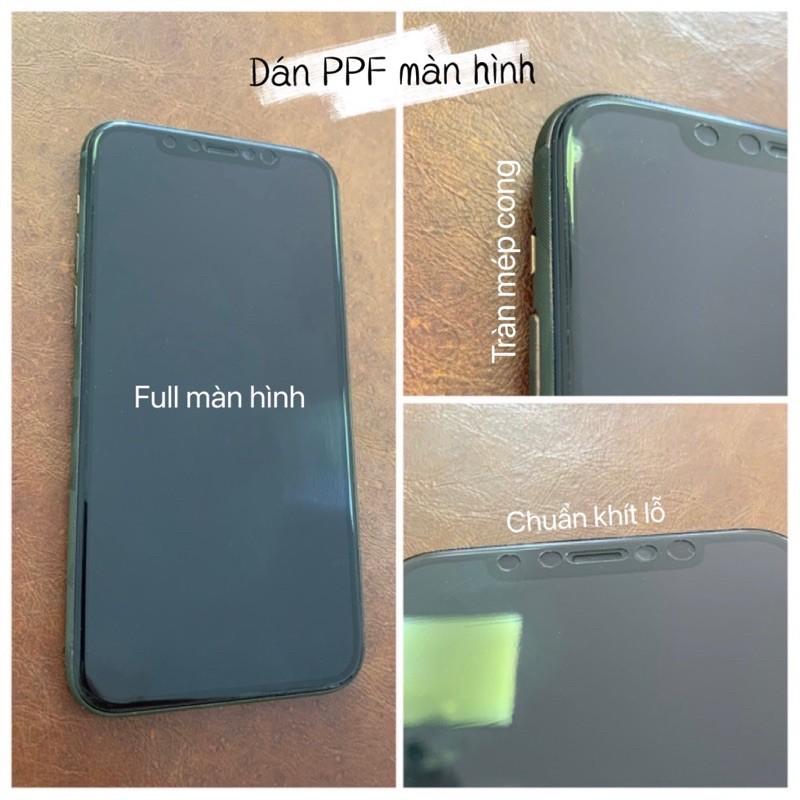 Dán PPF mặt trước, mặt sau, màn hình, mặt lưng dành cho iPhone X, XS, XS Max, XR full viền chuẩn lỗ loa phím