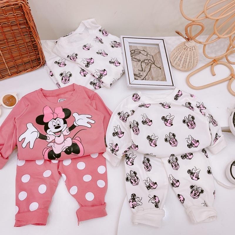 Bộ cotton hoạ tiết mickey 8-19kg quần áo bé gái chất cực đẹp