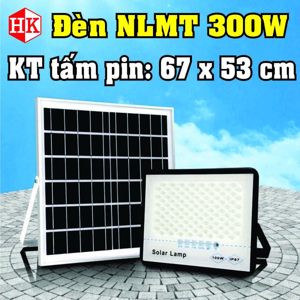 Đèn Năng Lượng Mặt Trời 300W - Tấm Pin Lớn (kèm giá đỡ tấm pin chuyên dụng lắp cột đèn)