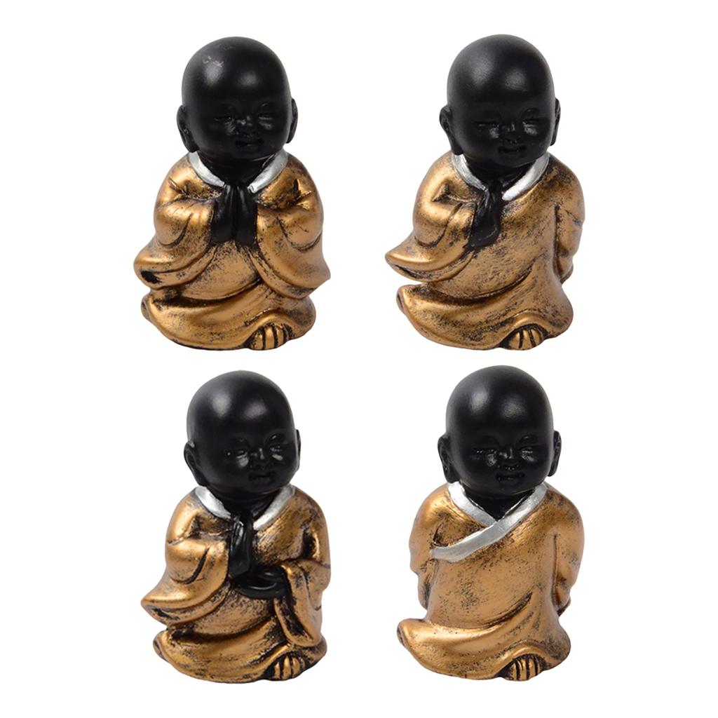 Resin Buddha Statue Monk Figurine Tea pet Ornaments