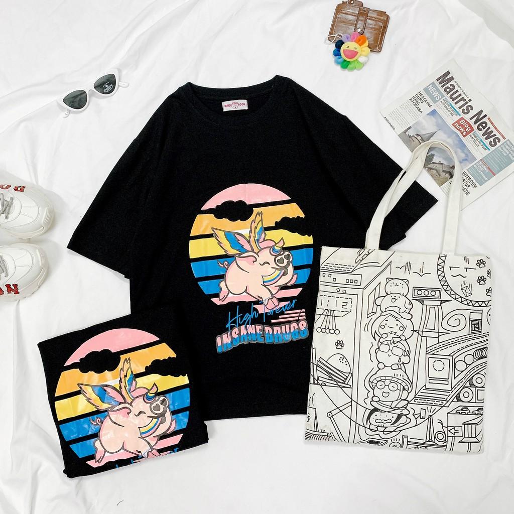 Áo thun tay lỡ UNISEX form rộng INSANE DRUGS ulzzang couple nam nữ