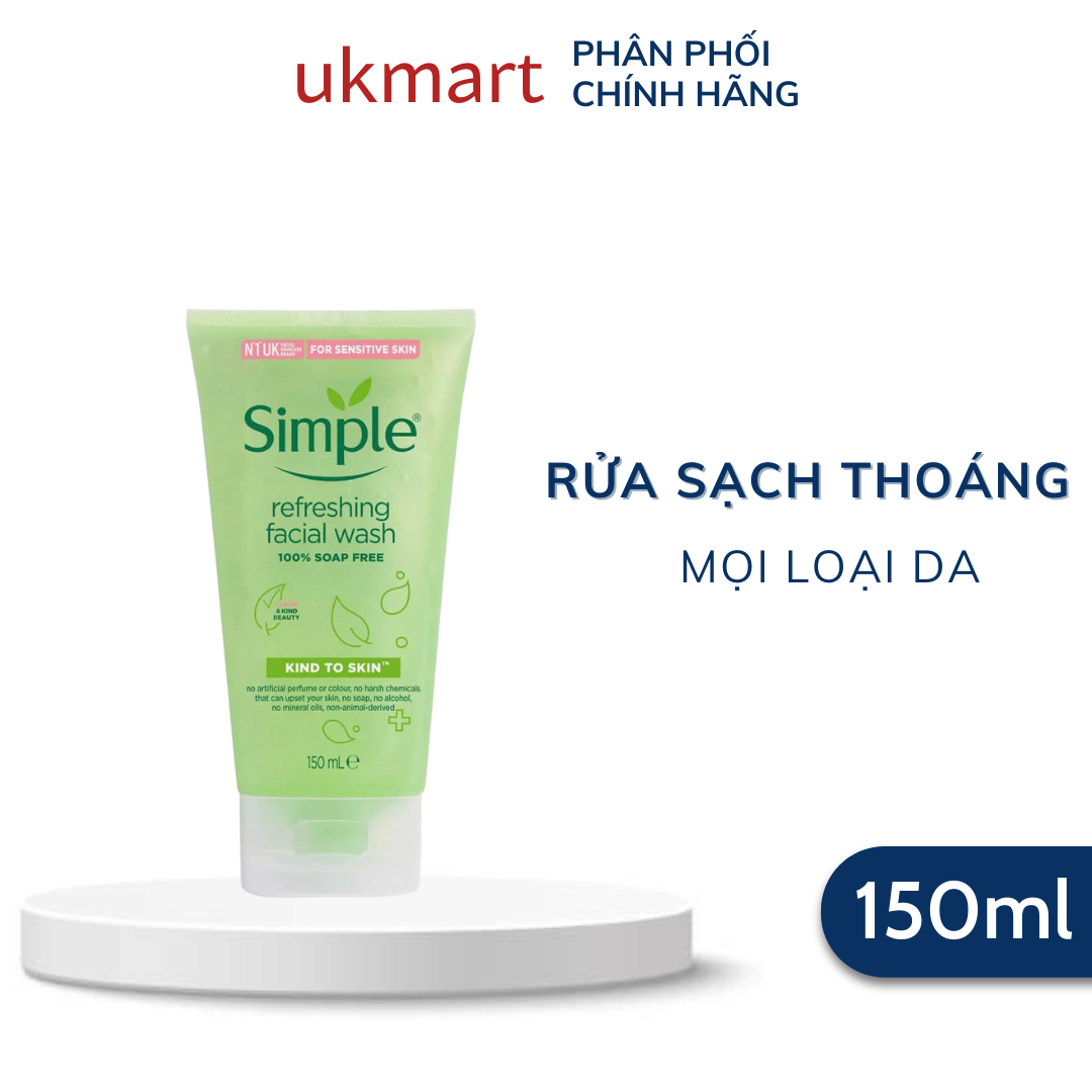 Combo Simple Làm Sạch Tẩy Trang + Sữa Rửa Mặt + Nước Hoa Hồng