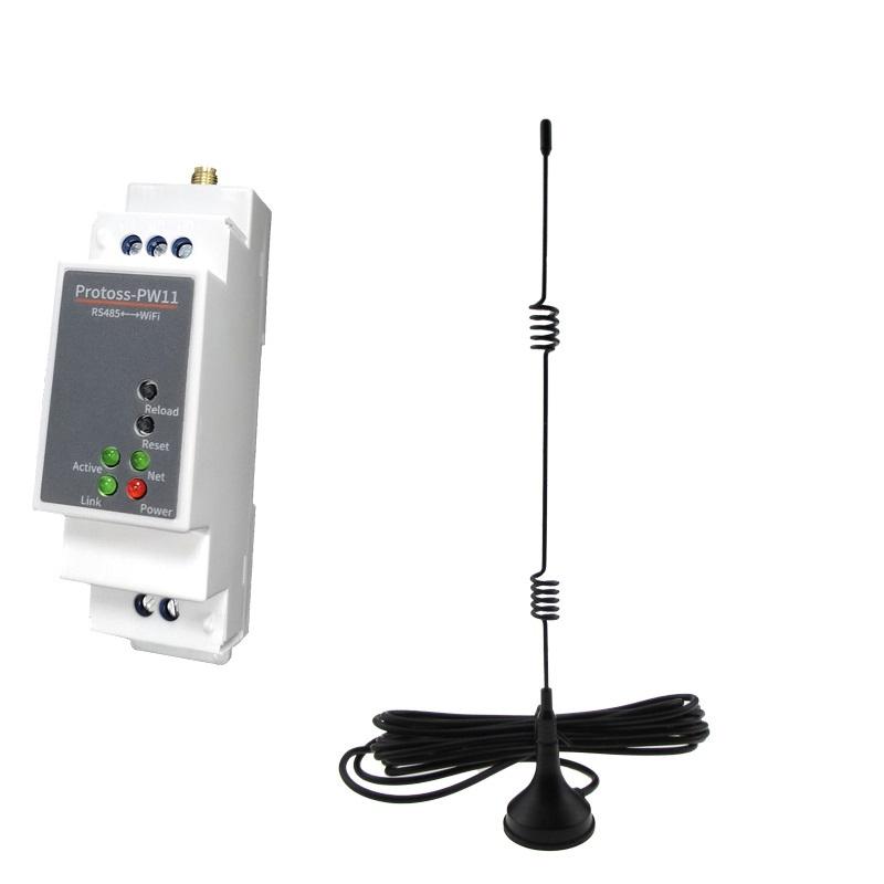 Máy chủ thiết bị công nghiệp có thể lắp đường sắt Cổng nối tiếp RS485 đến WiFi hoặc RJ45 Ethernet Converter hỗ trợ Modbus TCP sang RTU