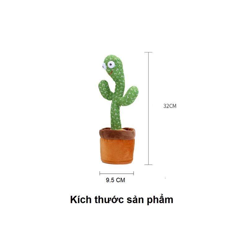 Đồ chơi Cây Xương rồng nhảy múa theo điệu nhạc vui nhộn 2 loại Có nhại tiếng và Không nhại tiếng