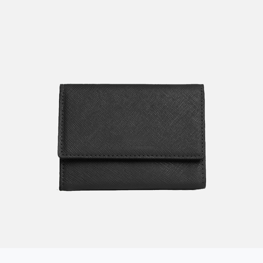 VÍ MINI ĐỰNG THẺ NỮ Bóp Nhỏ Gọn Cardholder KATE Da Saffiano Nhập Khẩu Cao Cấp Chống Thấm Nước Chuẩn Leonardo DOLANTO