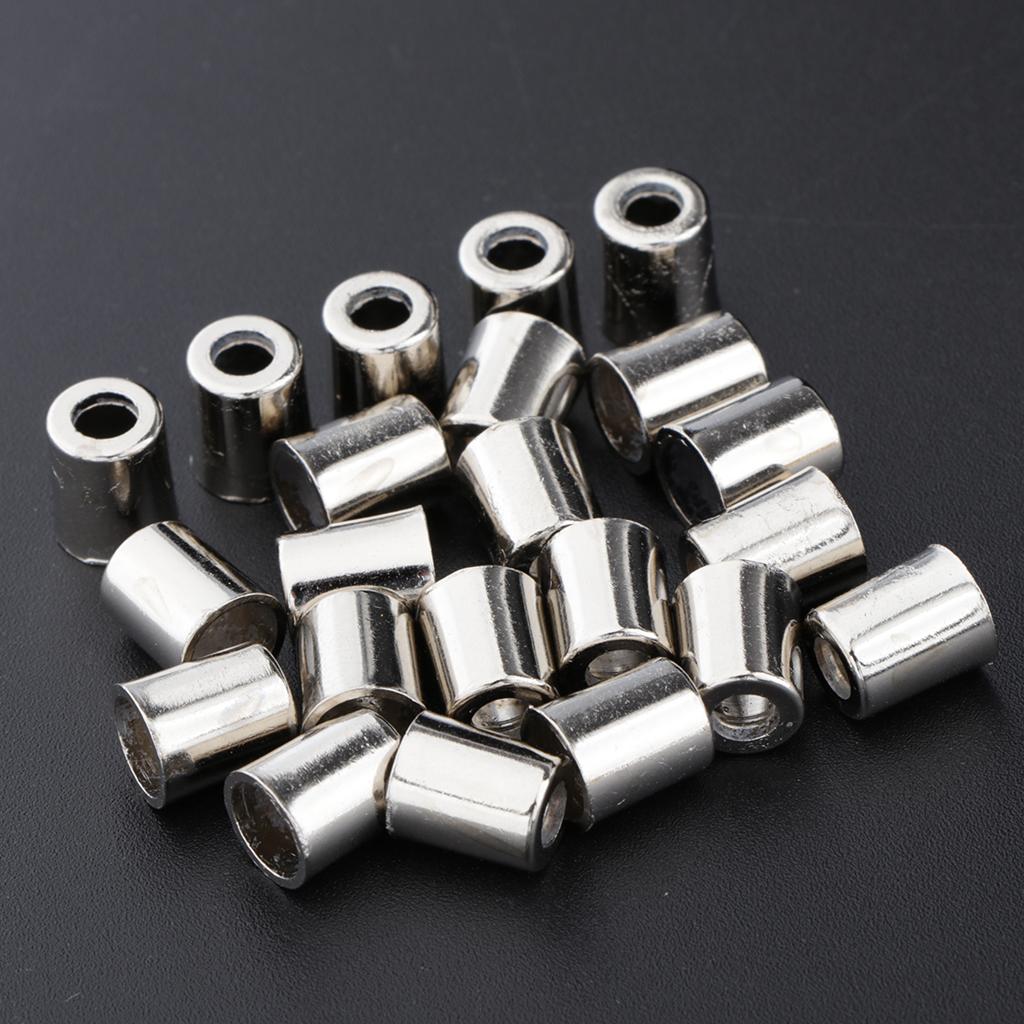 20 Cái Chuông Kim Loại Dây Rút Dây Cuối Dây Dây Chặn Dây Paracord Khóa