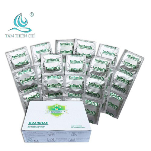 Hộp 144 chiếc_Bao cao su Tâm Thiện Chí Guardian dùng gia đình mỏng trơn_TTC1