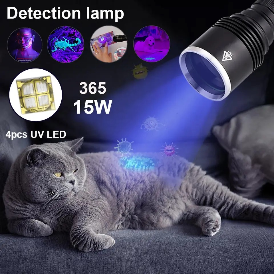 Đèn pin sạc cầm tay tia cực tím cao cấp Terino D113-UV - Hàng chính hãng