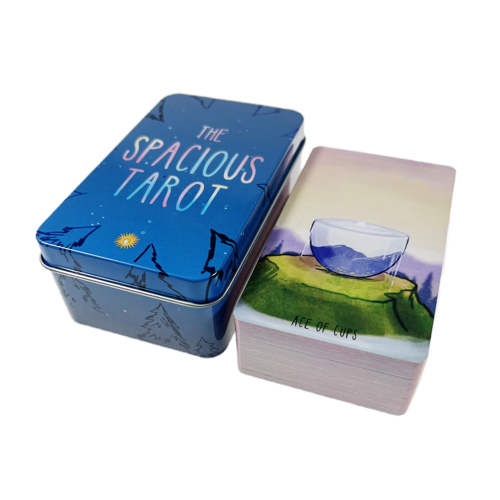 [Mạ Cạnh] Bộ Bài The Spacious Tarot Hộp Thiếc 78 Lá 98x58 Mm Đá Thanh Tẩy