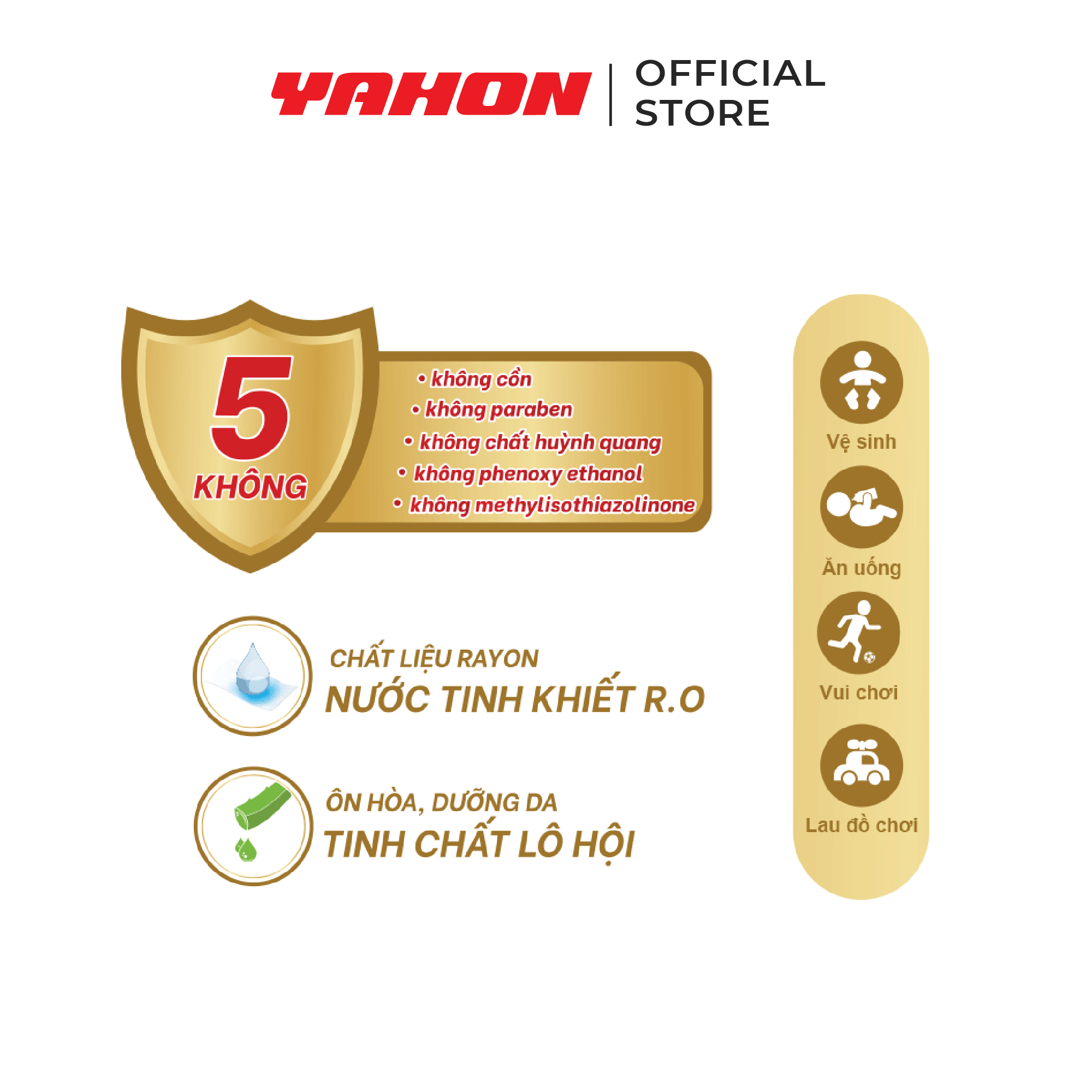 Combo Khăn Ướt Em Bé NUNA Không Mùi 30 Miếng/Bao