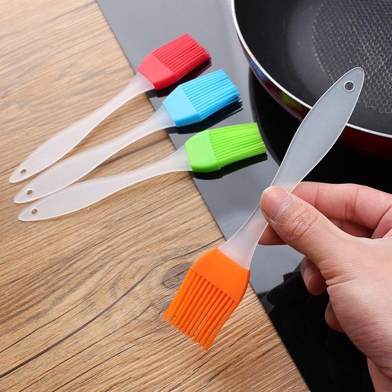 Set 2 món cọ quét dầu và cây phết kem làm bánh LOẠI XỊN - Combo chổi phết dầu silicon và phới trộn bột, phết bơ, vét kem