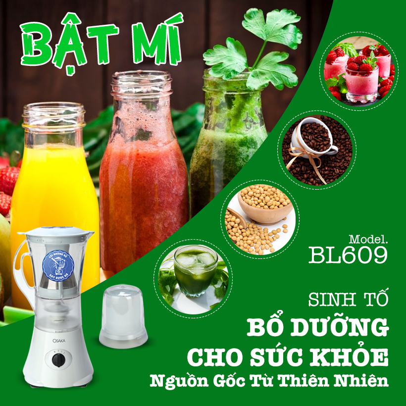 Máy Xay Sinh Tố Osaka BL609(1.5 Lít) - Hàng Chính Hãng