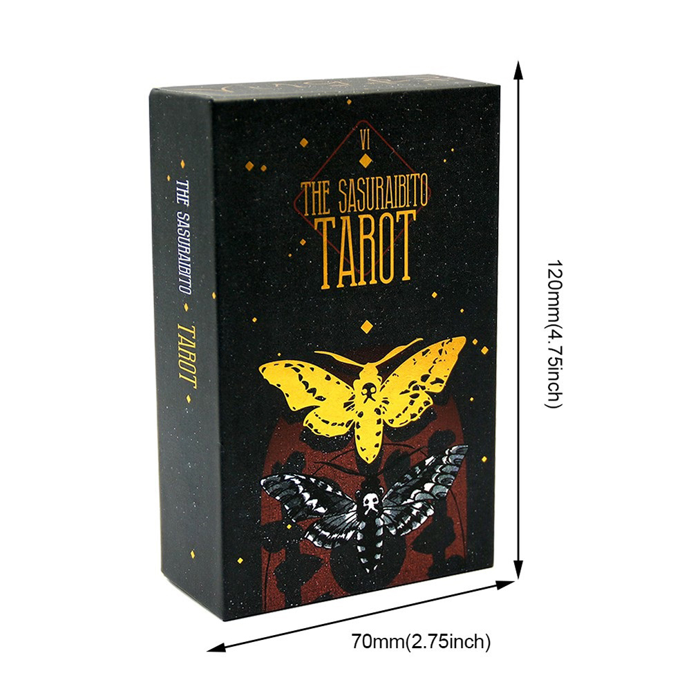 [Mạ Cạnh Size Gốc] Bài Tarot  The Sasuraibito  Hộp Cứng Cao Cấp 78 Lá Bài Mạ Vàng Size Gốc Đá Thanh Tẩy