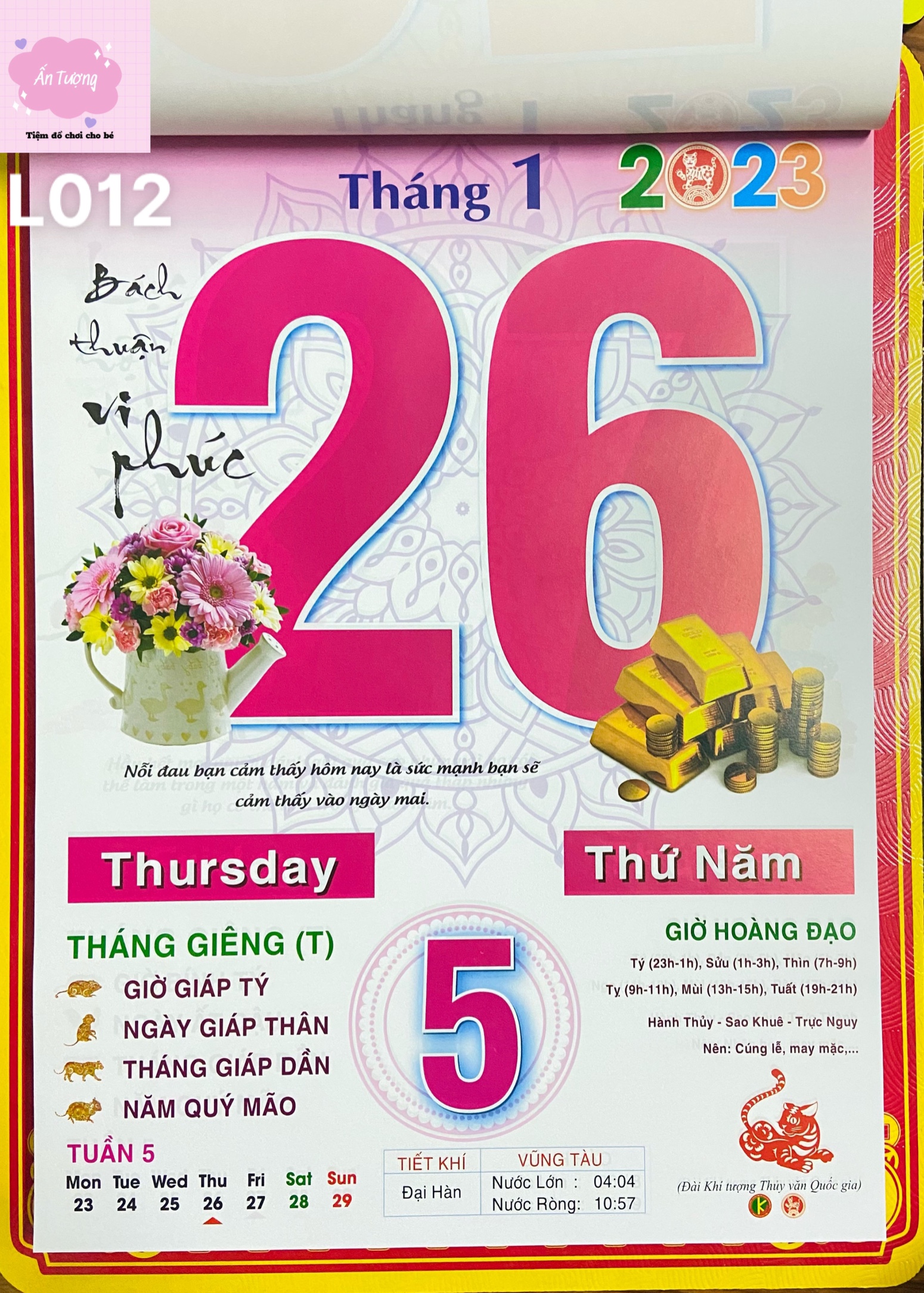 Bộ lịch Giáp Thìn 2024- Lịch 52 tuần Giáp Thìn 2024 - Chủ đề " Việt Nam Tươi đẹp"
