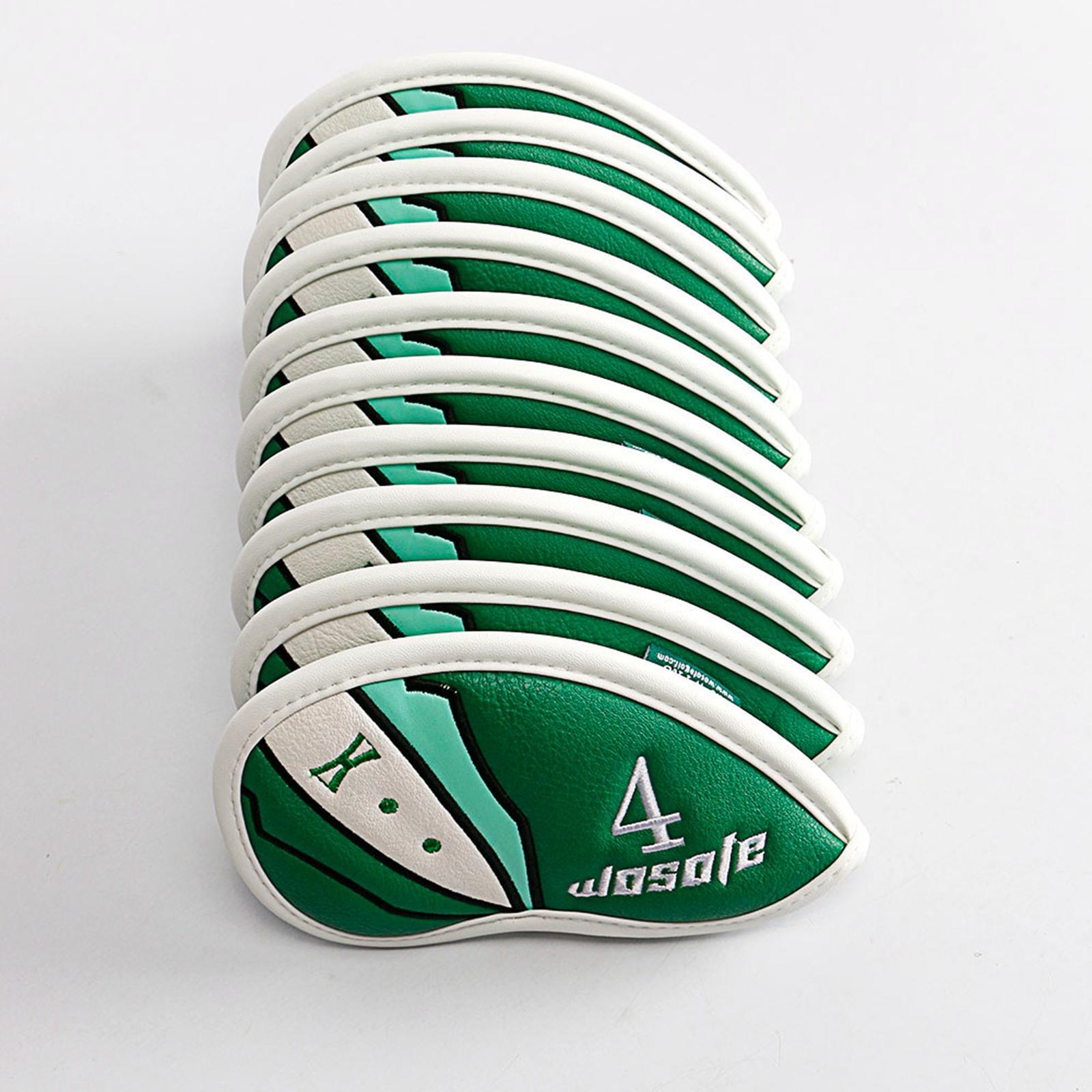 10x Premium Golf Iron Head Covers Set Golf Equipment for Golf Clubs Case Headcovers