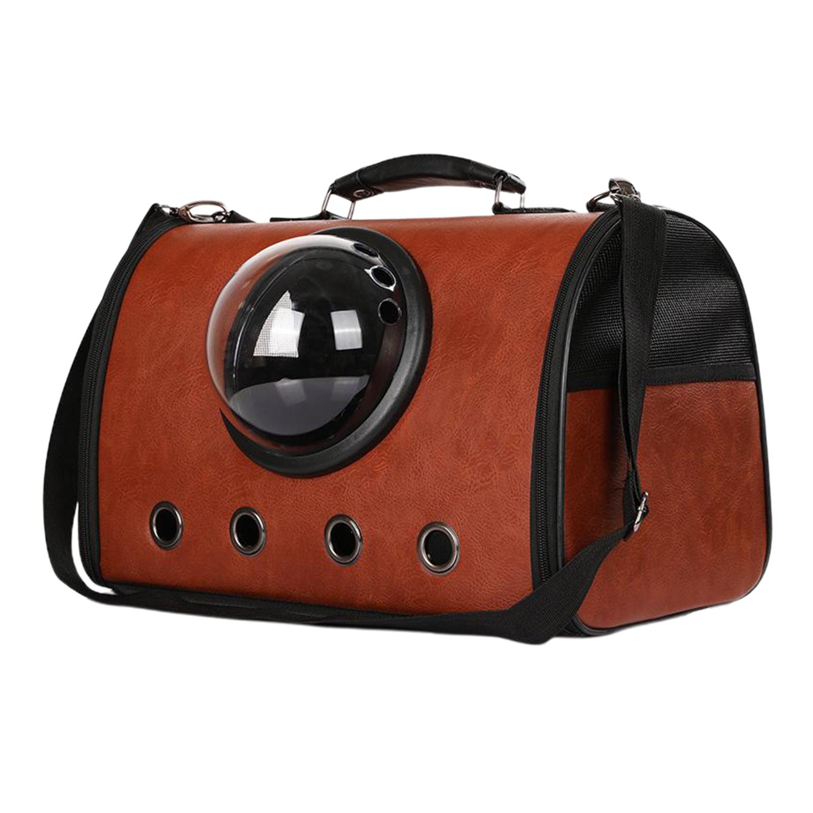 Pet Travel Backpack Bag Cat Puppy Dog Carrier Breathable Durable Brown
