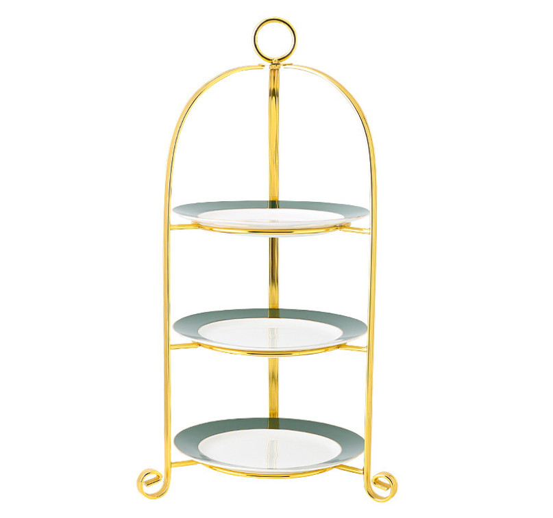 Đĩa bánh trang trí 3 tầng MORANDI SILK GOLD