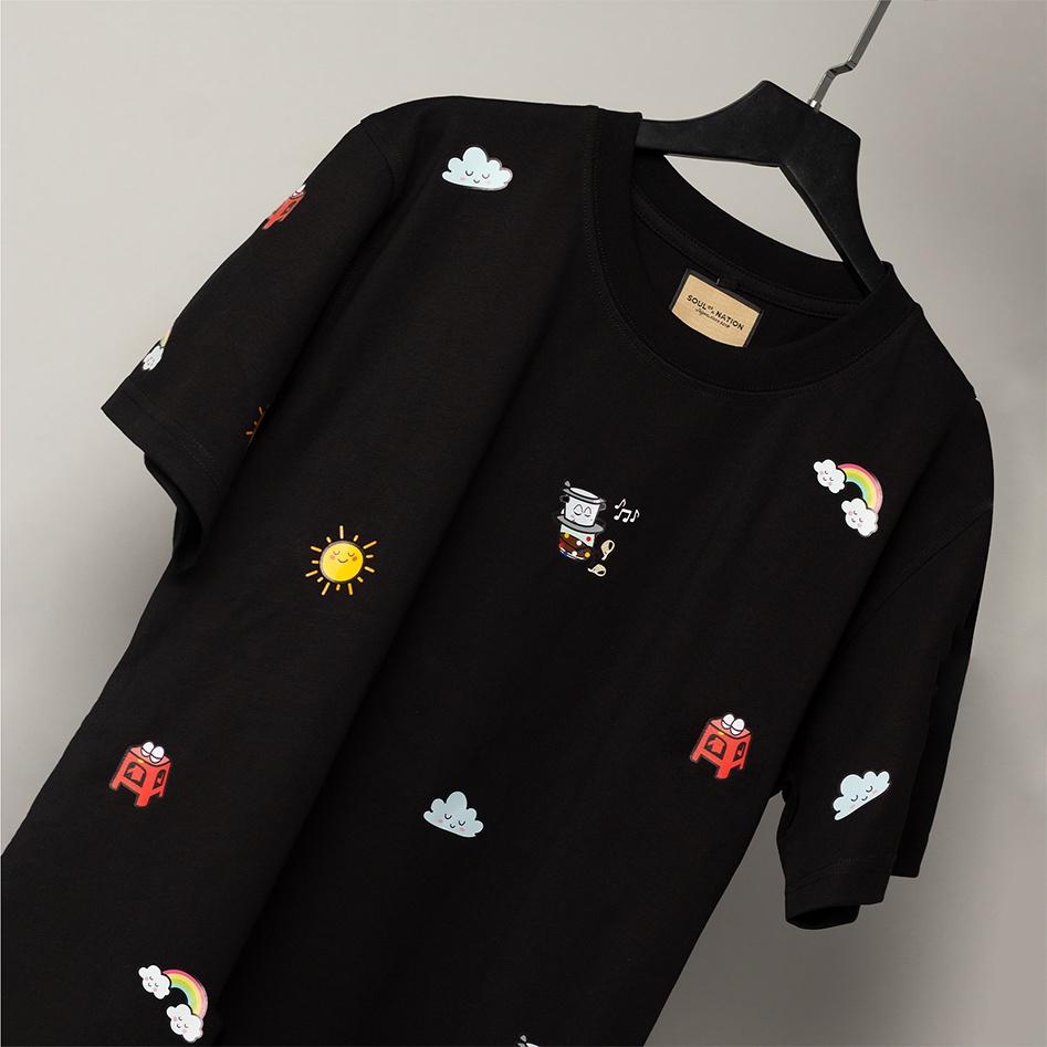 Áo thun unisex in toàn thân Lazy Pattern CAO CẤP form basic 100% cotton vải dày, không xù lông SOUL OF A NATION