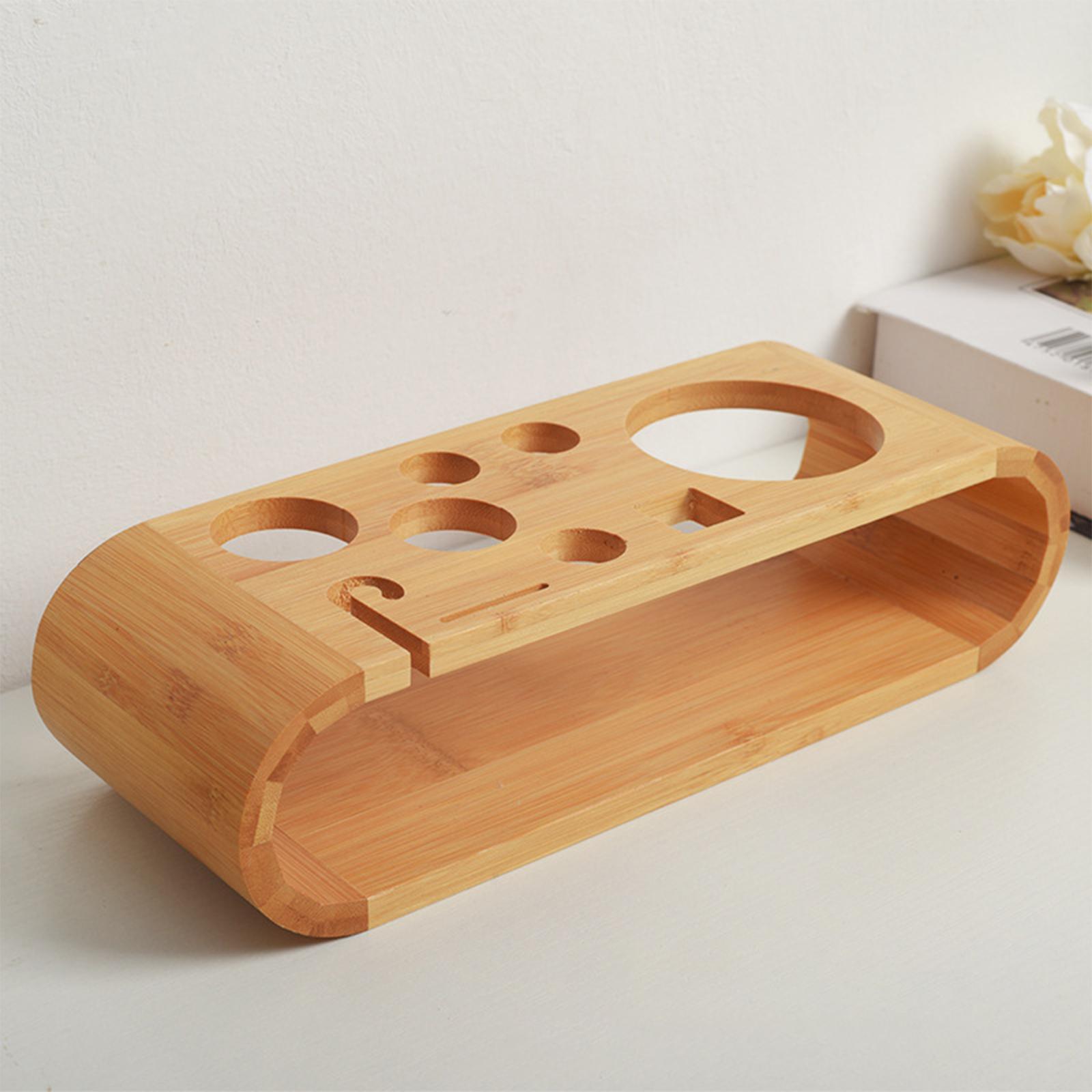 Cocktail Shaker Wooden Rack Gift Desktop Durable Barware Drinkware Set for Kitchen Home