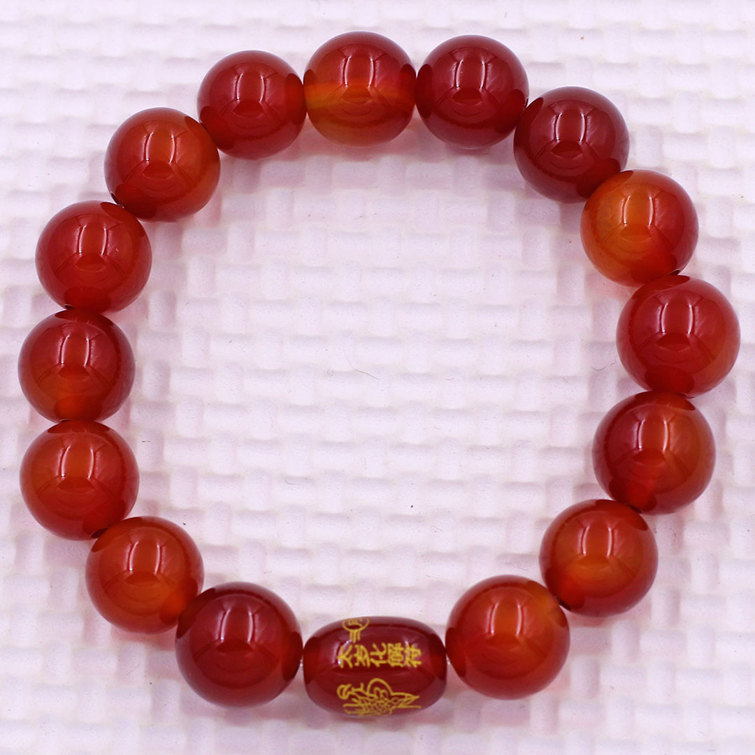 Vòng chuỗi đeo tay mã não đỏ 10 ly charm hạt giải thái tuế phù, vòng chuỗi phong thủy, giải năm hạn thái tuế