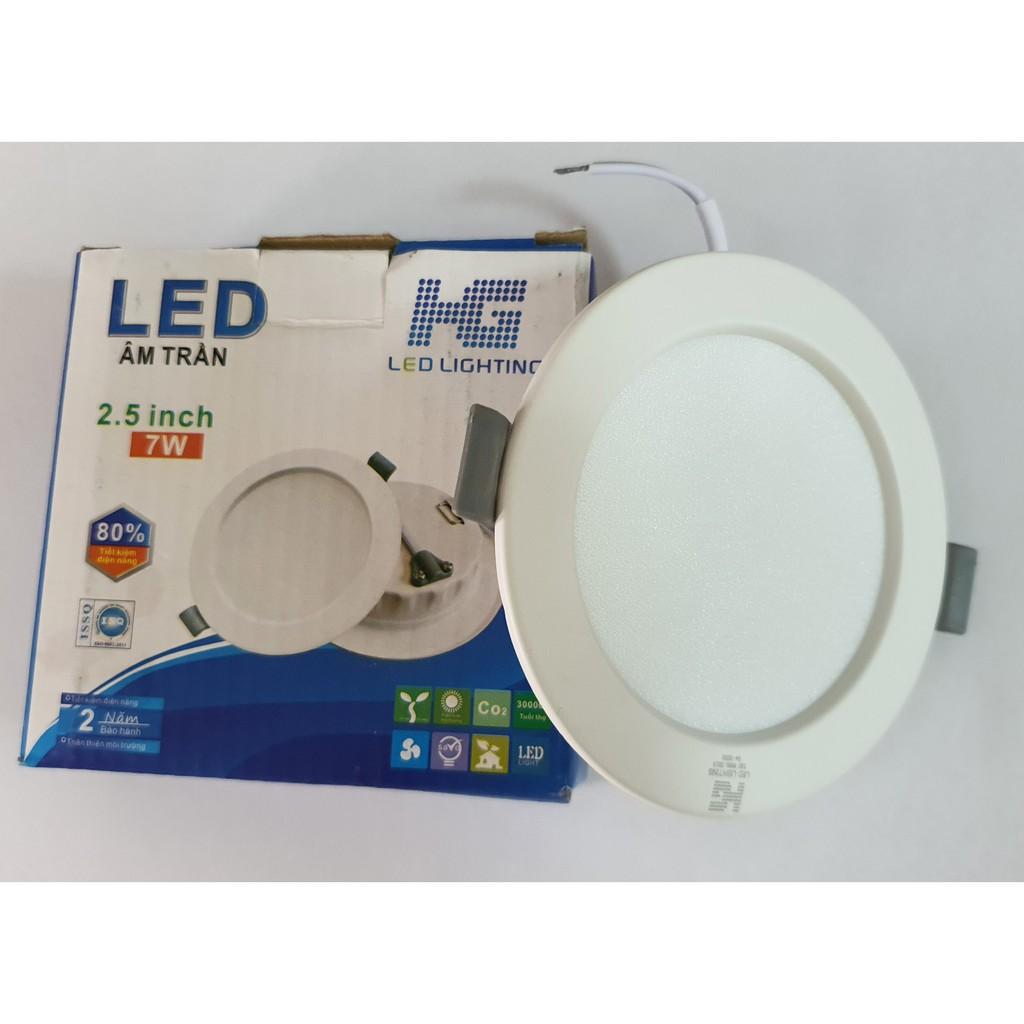 Combo 10 Đèn Led Âm Trần 7w Siêu Nhẹ DOB Ánh Sáng Trắng