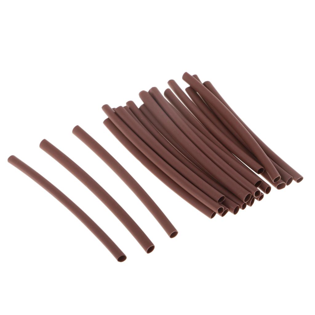 2x20pcs Heat Shrink Tube, Ronnie Rigs Sleeves, Carp Rig Making Tubing Brown