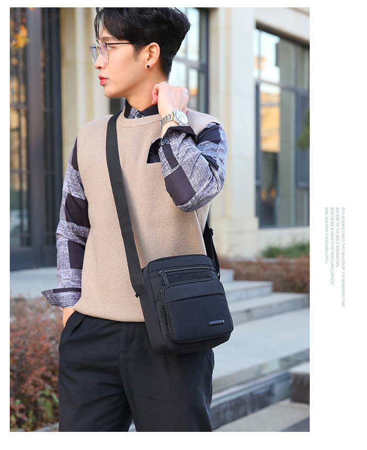 Túi Đeo Chéo Nam Oxford Túi Bố Cao Cấp Nhiều Ngăn Chống Thấm Nước, Túi Đeo Vai Phong Cách Thời Trang Hàn Quốc Dành Cho Người Đi Làm, Học Sinh, Sinh Viên,Người Đi Chơi, Đi Du Lịch