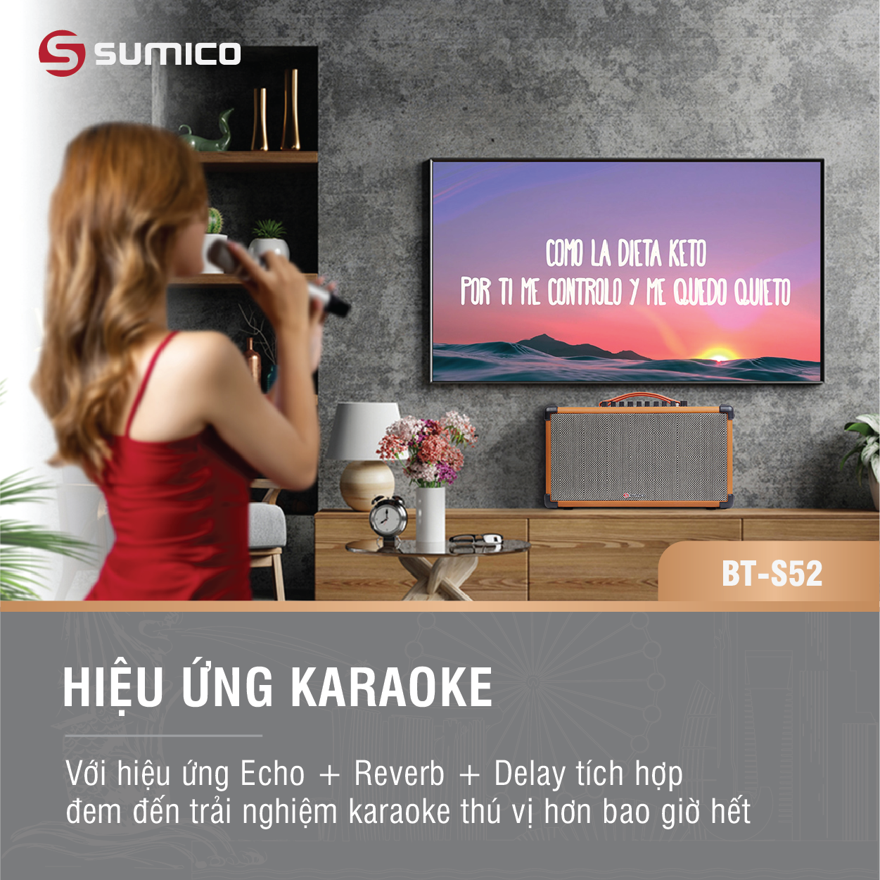 Loa Karaoke Di Động Sumico BT-S52 - Hàng Chính Hãng