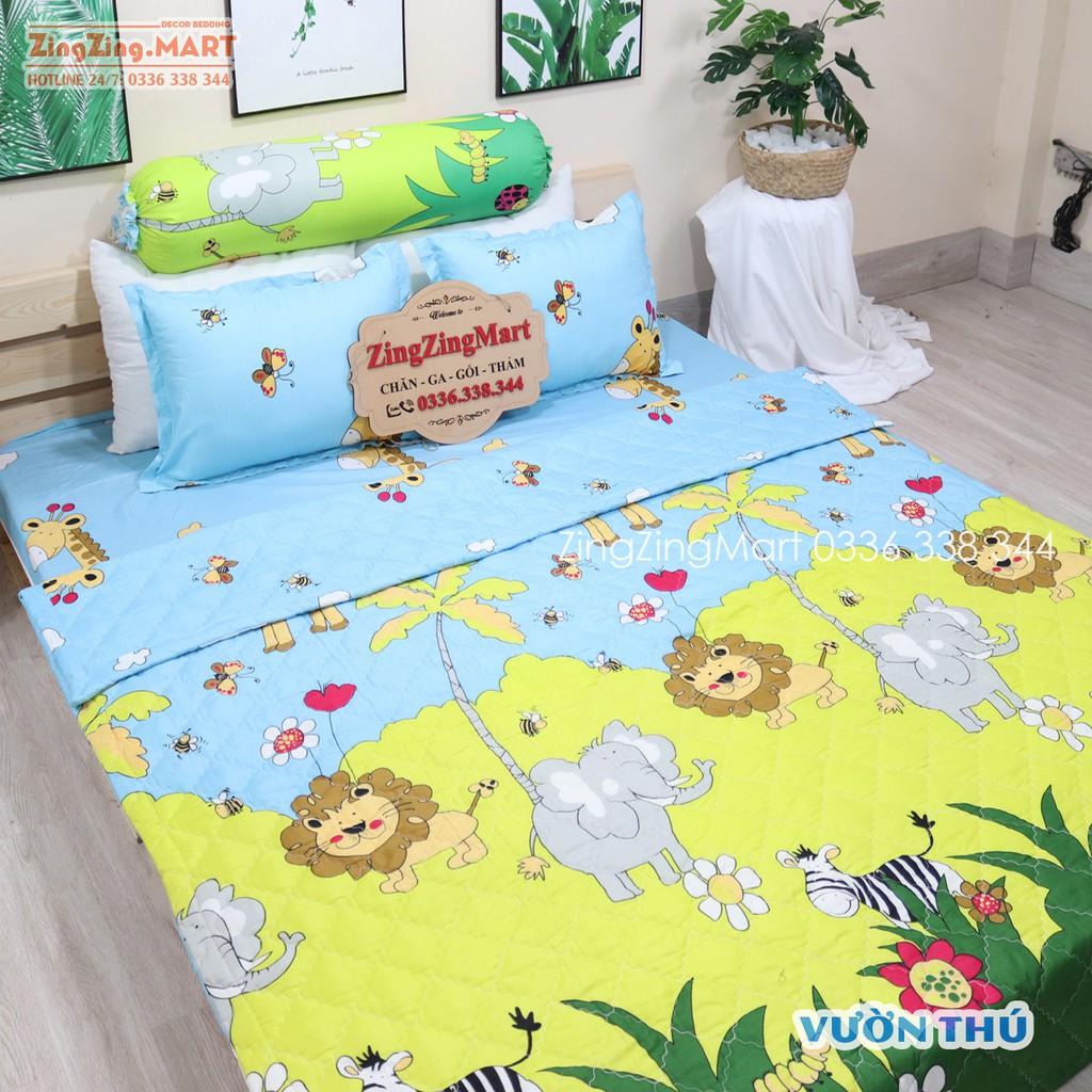 Set chăn hè Tam Giác Ghi thương hiệu Cotton poly 5 món