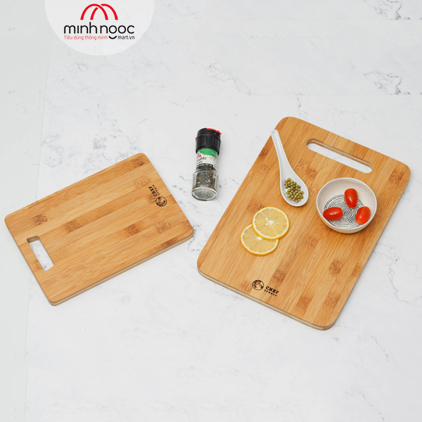 Thớt tre Chef Studio hình chữ nhật 34x24x1.5cm, MSP-CB22M. Cắt, thái rau củ, dùng decor món ăn, bày trí