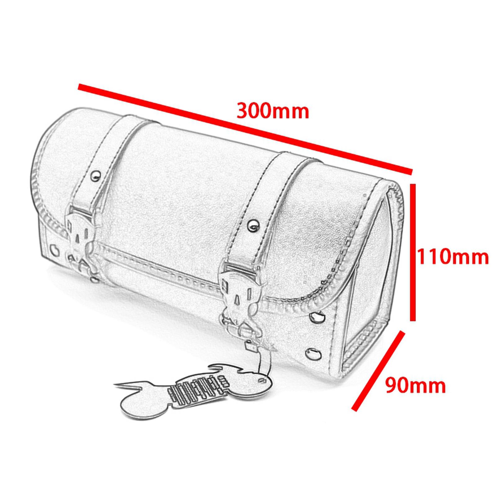 PU Leather Motorcycle/Motorbike Saddle Bag Tool Roll Storage Pouch