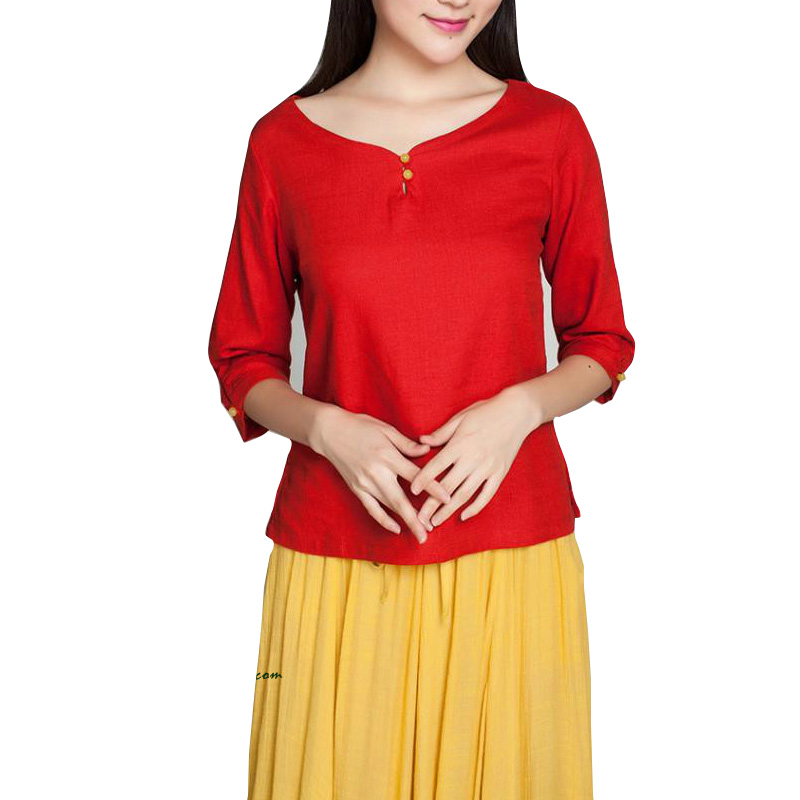 Áo sơ mi nữ lỡ tay phong cách Nhật Bản,vải đũi mềm mát,không bai,không xù,form cực xinh S38