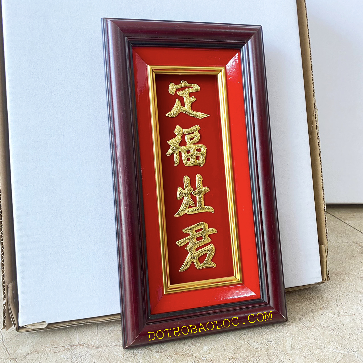 Bài vị Ông Táo dát vàng Cao 30cm x Ngang 16cm – Một hàng chữ