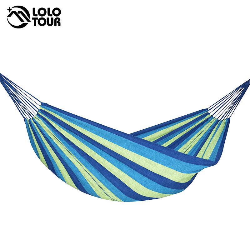 240*150Cm 2 Người 2 Võng Hamac Ngoài Trời Giải Trí Giường Treo Giường Đôi Ngủ Vải Đầm Võng Cắm Trại Săn Bắn 3 Màu