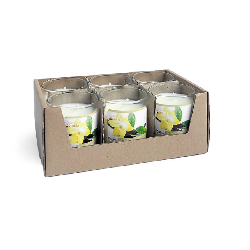 Hộp 6 ly nến thơm votive Miss Candle FTRAMART NQM0413 Vanilla