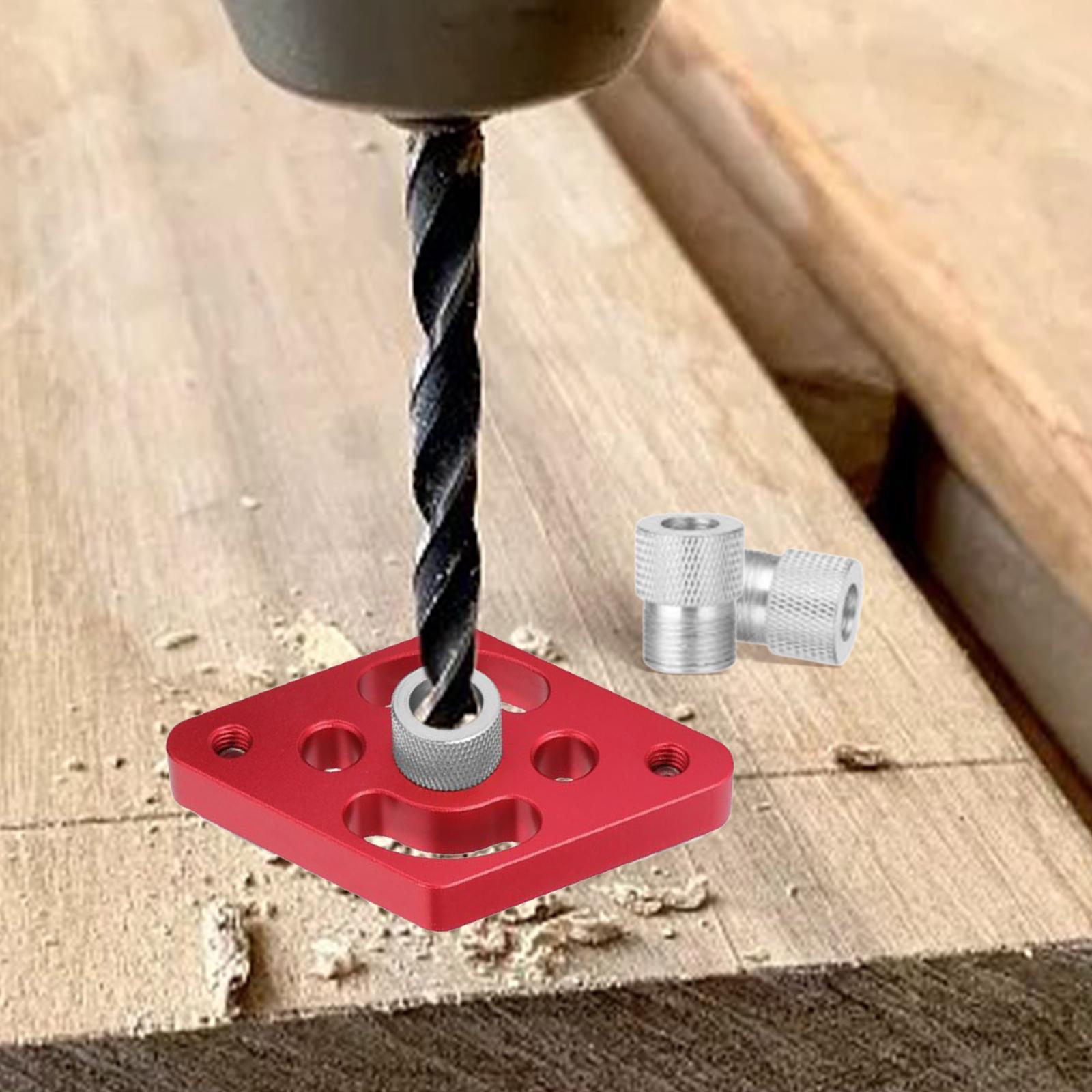 3-in-1 Vertical Pocket Hole Jig Woodworking Drilling Locator Dowel Jig Kit Drill Guide Tool