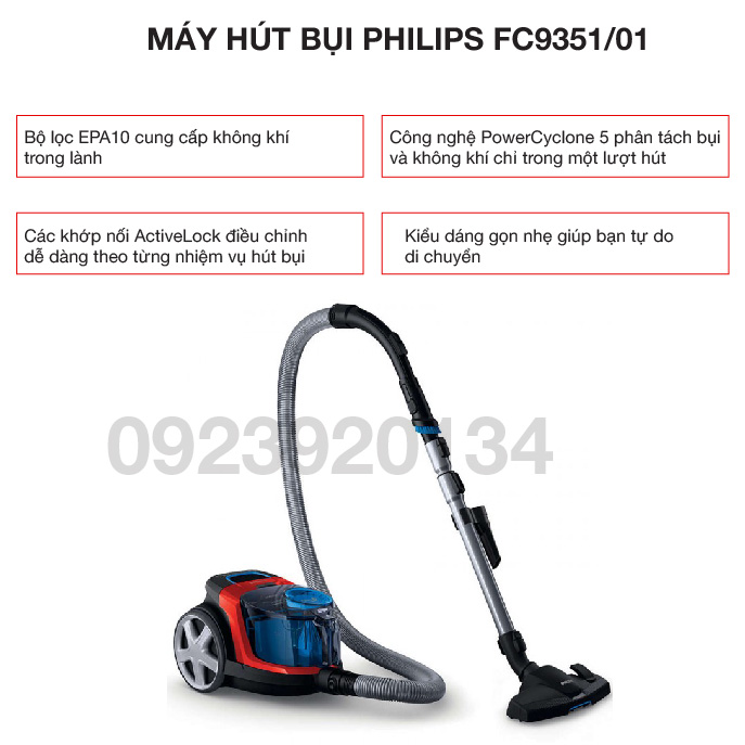 Máy hút bụi  Philips FC9351/01 - Hàng chính hãng