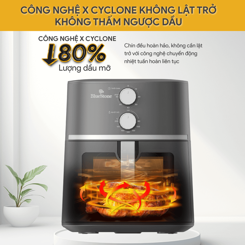 Nồi Chiên Không Dầu BlueStone AFB-5856 7 Lít 1800W - Hàng chính hãng