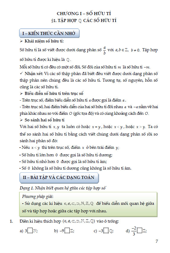 Ôn luyện Cơ bản và Nâng cao Toán 7 Tập 1 (Bám sát SGK Cánh diều)