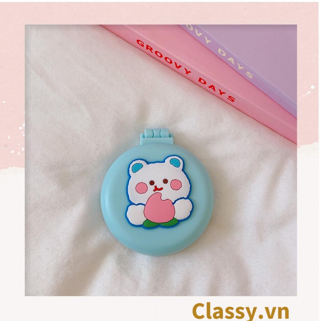 Lược mini Classy Có Thể Gấp Gọn Tích Hợp Gương Họa Tiết Hoạt Hình Đáng Yêu Độc Đáo PK923