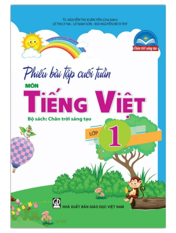 Hình ảnh Sách - Phiếu bài tập cuối tuần môn Tiếng Việt - Lớp 1 - Chân trời sáng tạo