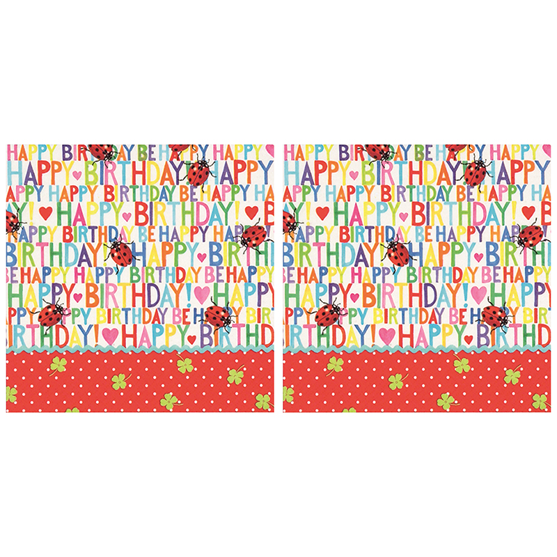 Combo 2 Khăn Giấy Ăn Trang Trí Bàn Tiệc Tissue Napkins Design Ti-Flair 371783 (33 x 33 cm)