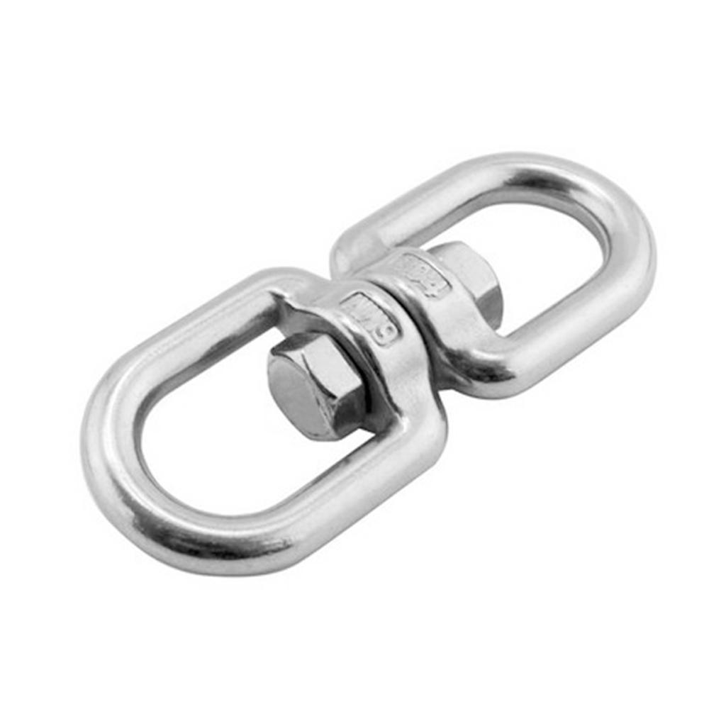 2X 2pcs Outdoor Stainless Steel Hook Climbing Hiking Carabiner Survival