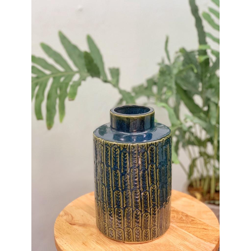 Bình hoa Miệng Nhỏ họa tiết mắt na, vân ô, lông chim các màu - Bình hoa gốm, Lọ hoa Decor Trang Trí - Gốm Xuất Khẩu