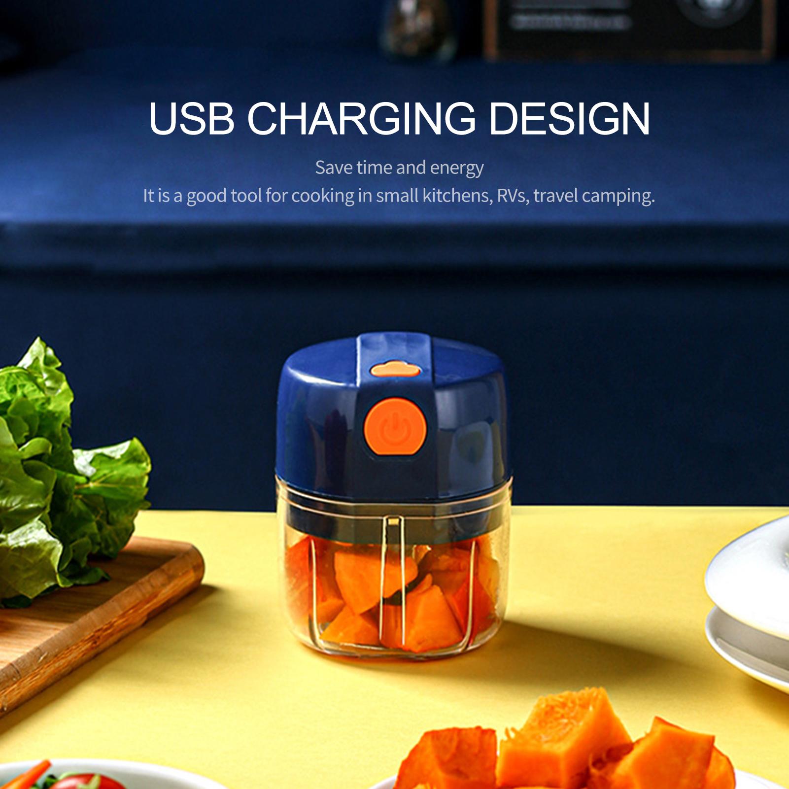 Máy xay hành,tỏi bằng điện mini đa chức năn, máy xay thực phẩm mini sạc USB